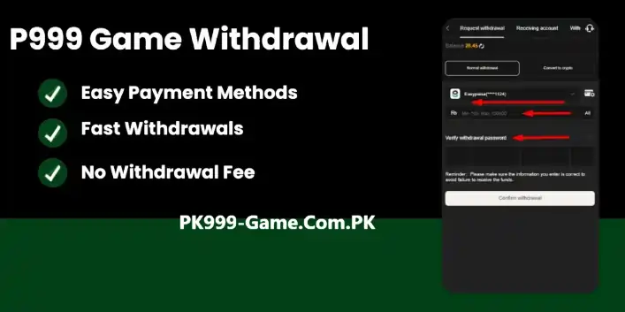 PK999 Game Withdrawls